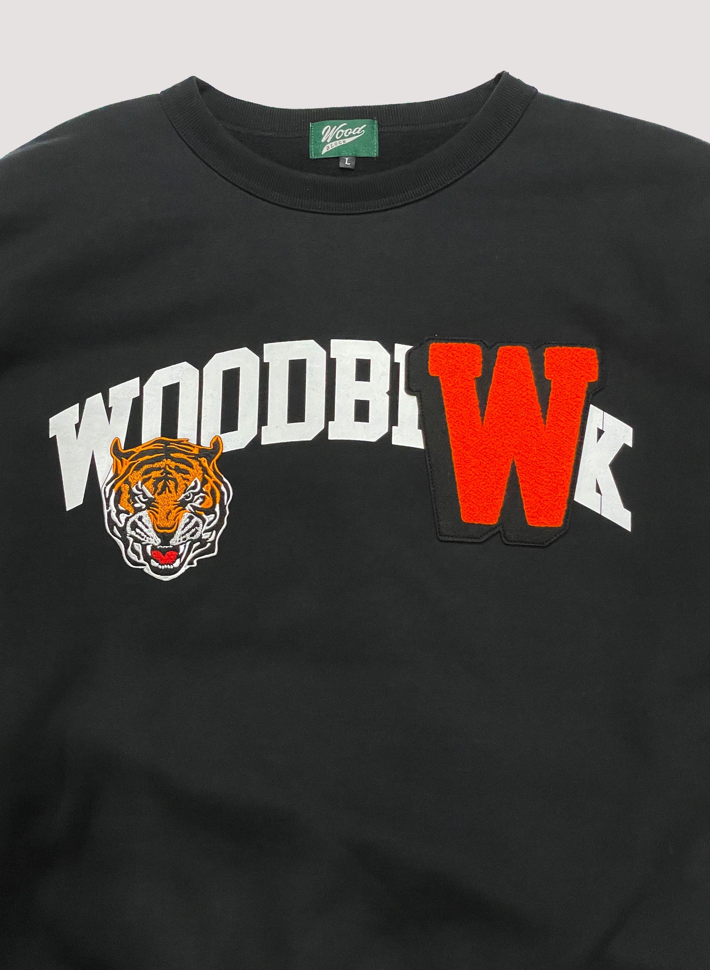 WOODBLOCK 2PATCHES CREW NECK SWEAT(22AW-019)