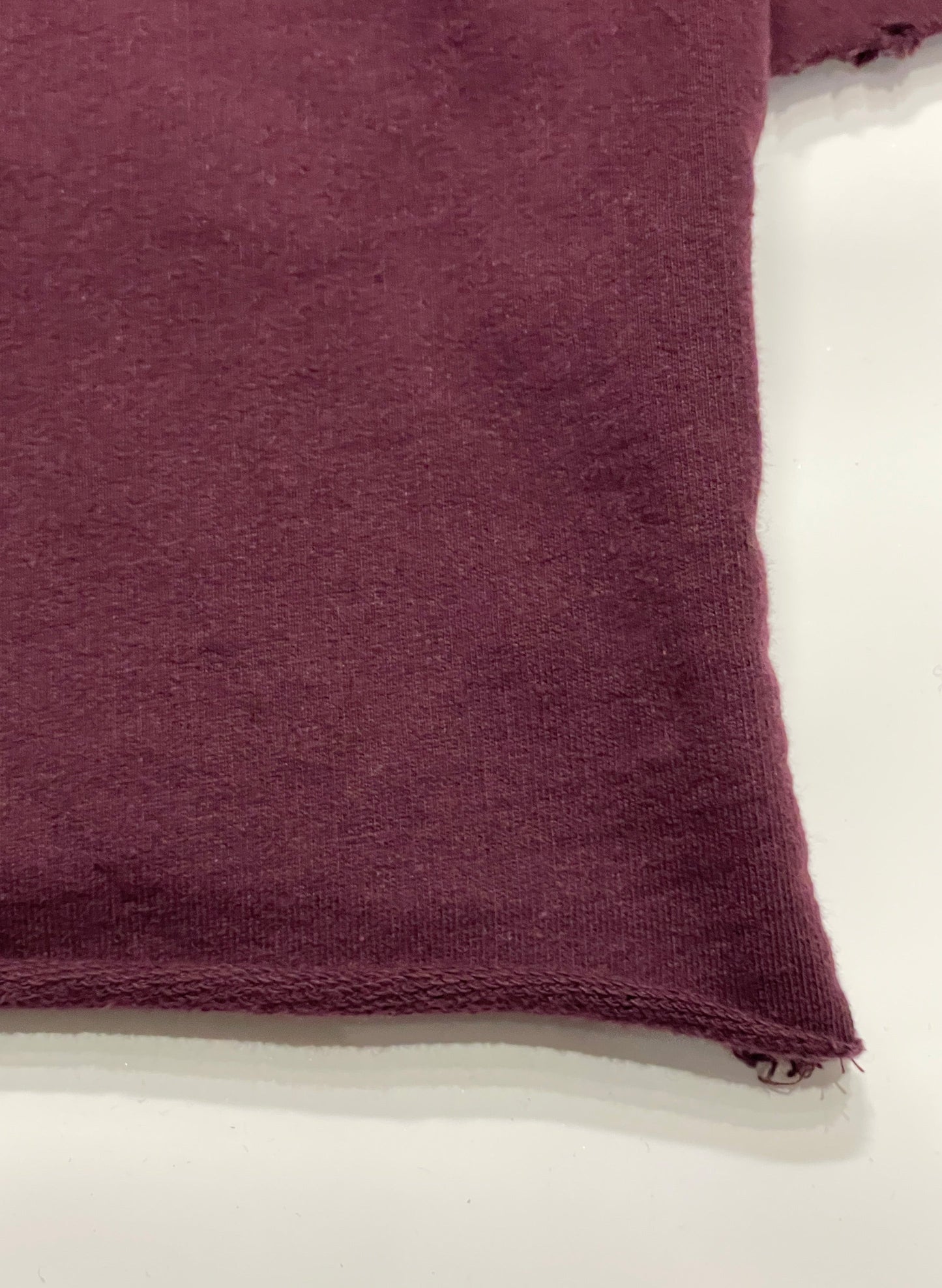 WOODBLOCK CUT OFF CREW NECK(23SS-006-BORDEAUX)