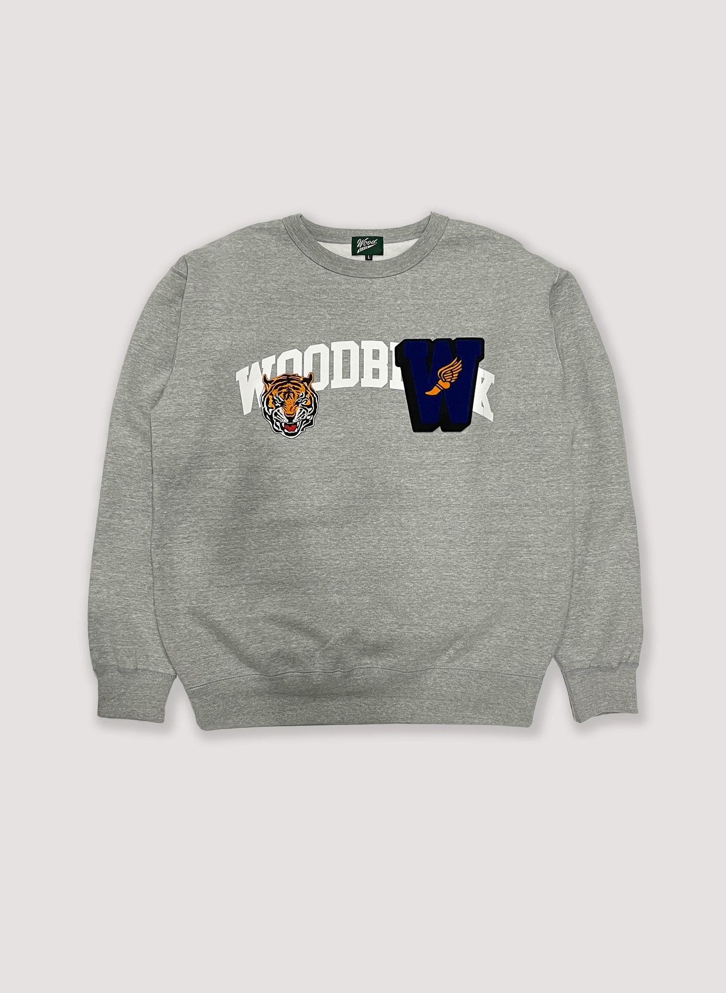 WOODBLOCK 2PATCHES CREW NECK SWEAT(22AW-019)