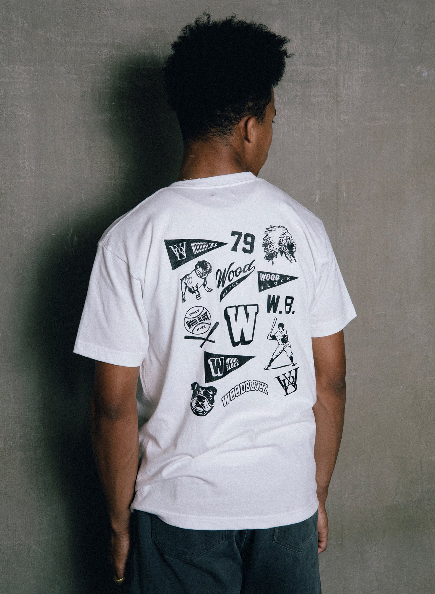 WOODBLOCK MULTI LOGO TEE (WHITE)