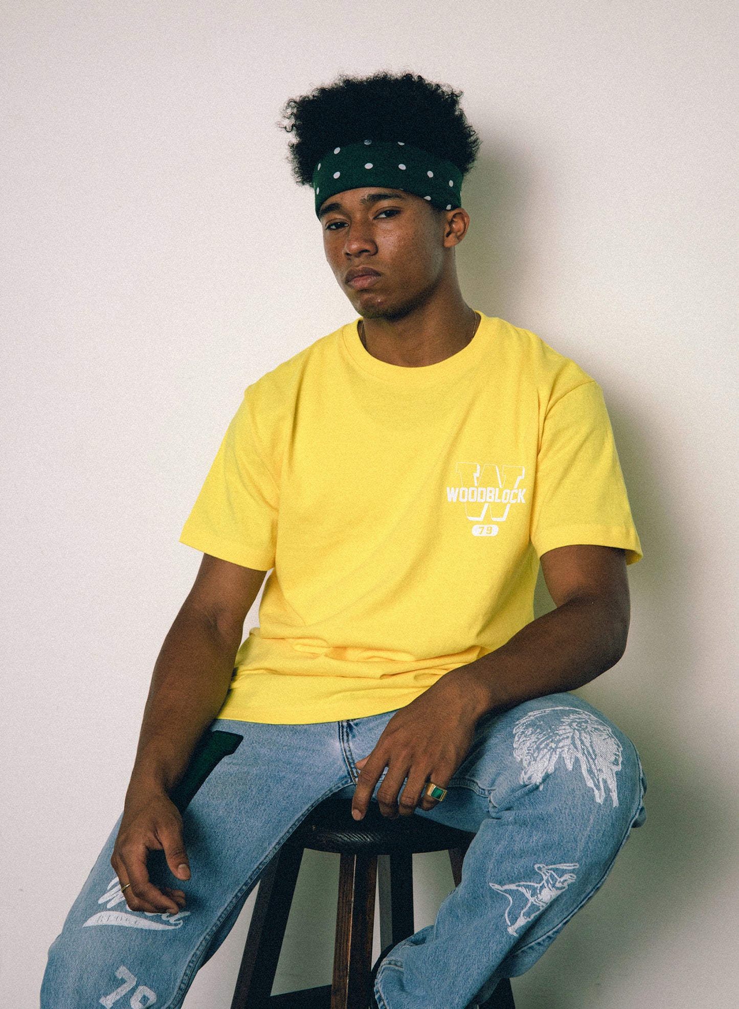 WOODBLOCK MULTI LOGO TEE (YELLOW)