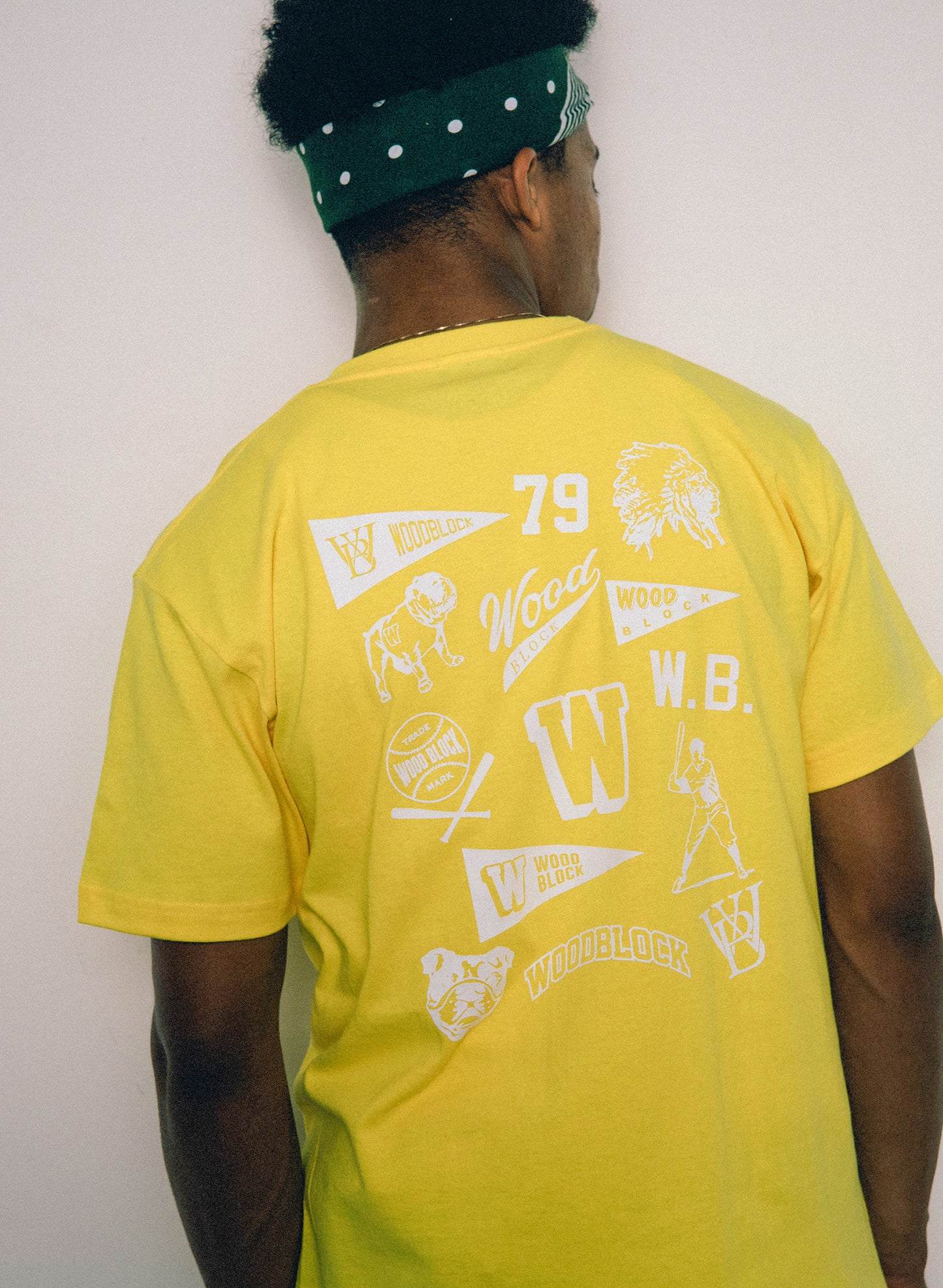 WOODBLOCK MULTI LOGO TEE (YELLOW)