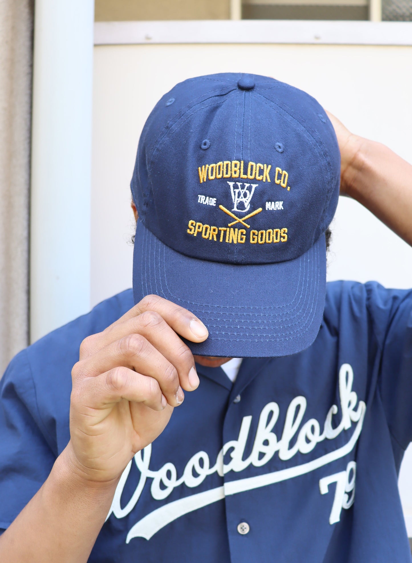 WOODBLOCK SPORTING GOODS CAP(23SS-018-NAVY)