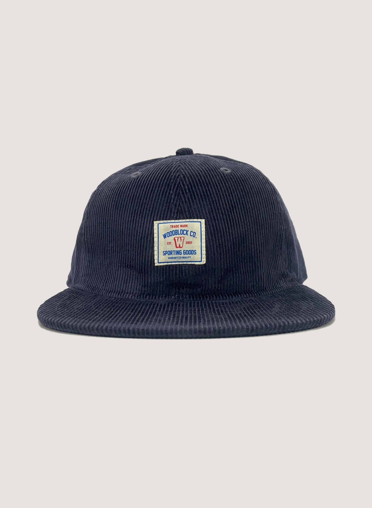 WOODBLOCK LABEL CORDUROY CAP NAVY(WB-23AW-021)