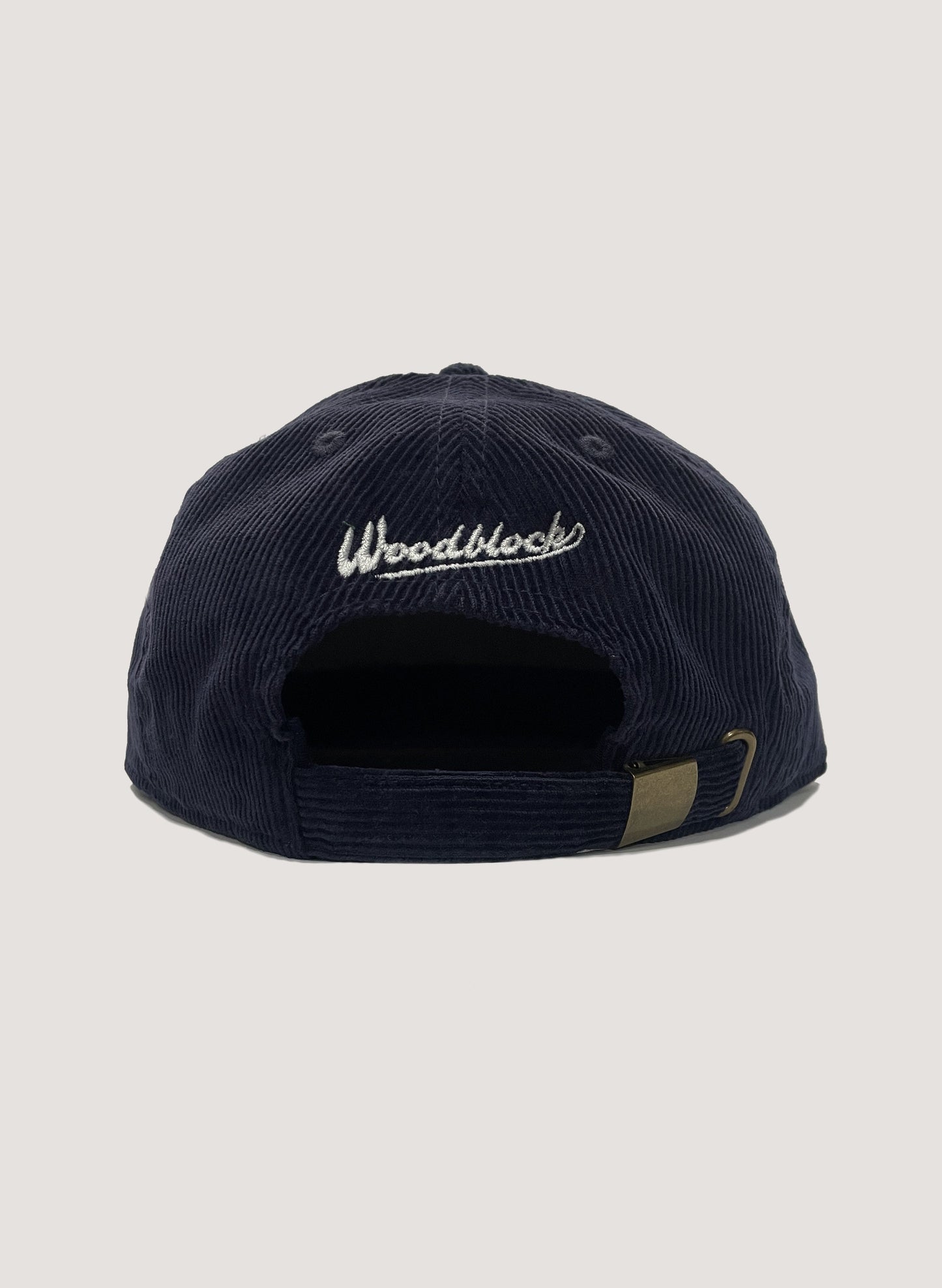 WOODBLOCK LABEL CORDUROY CAP NAVY(WB-23AW-021)