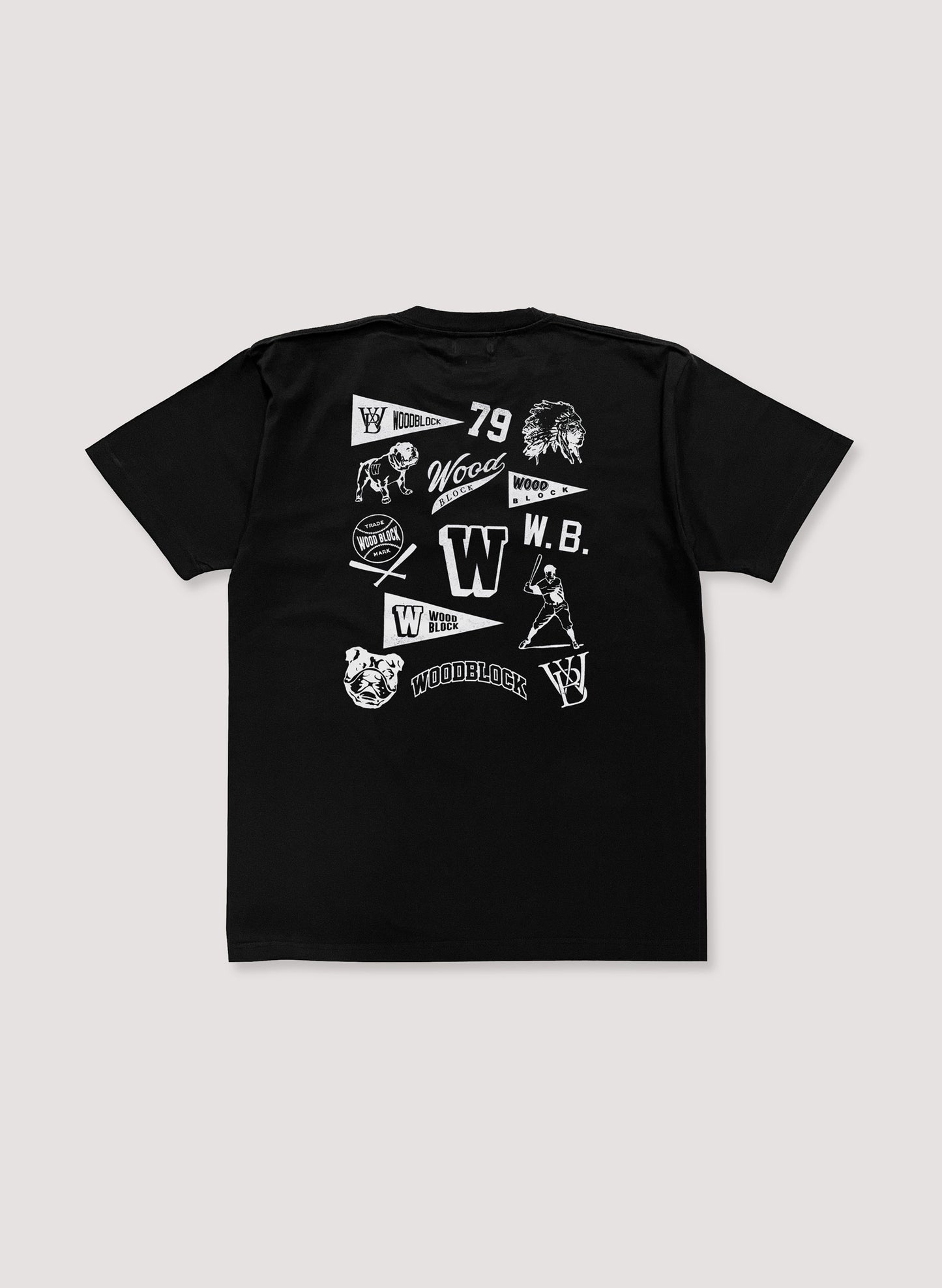 WOODBLOCK MULTI LOGO TEE (BLACK)