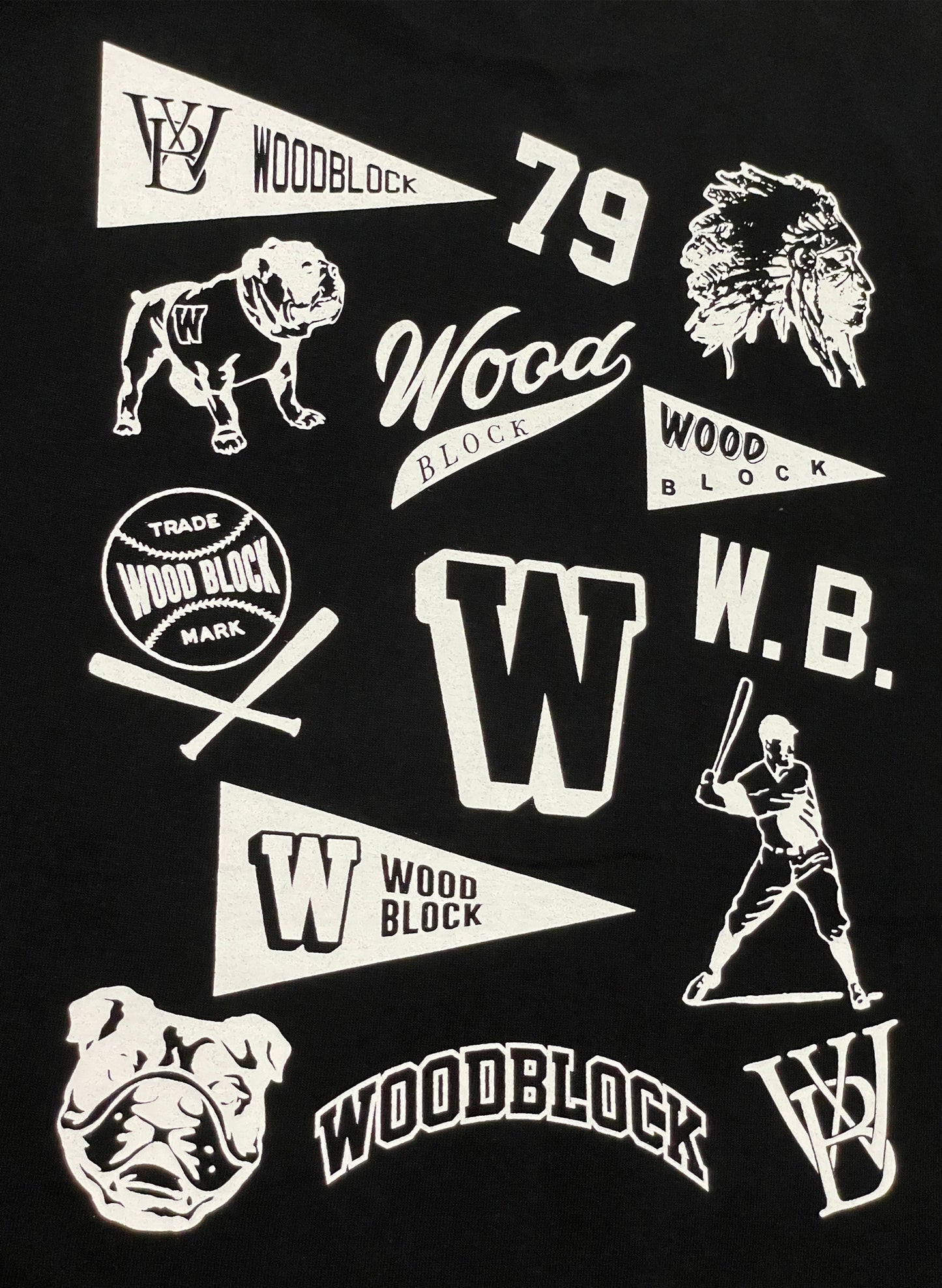 WOODBLOCK MULTI LOGO TEE (BLACK)