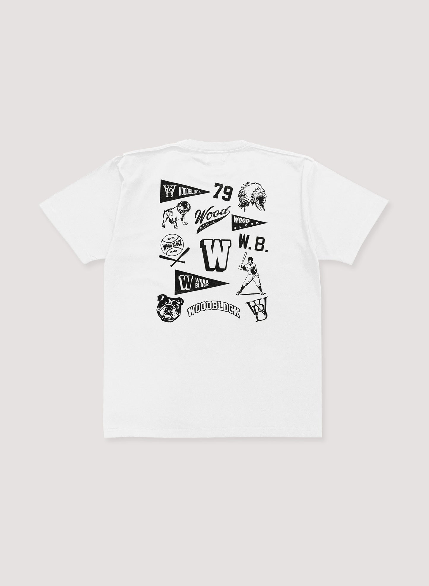 WOODBLOCK MULTI LOGO TEE (WHITE)