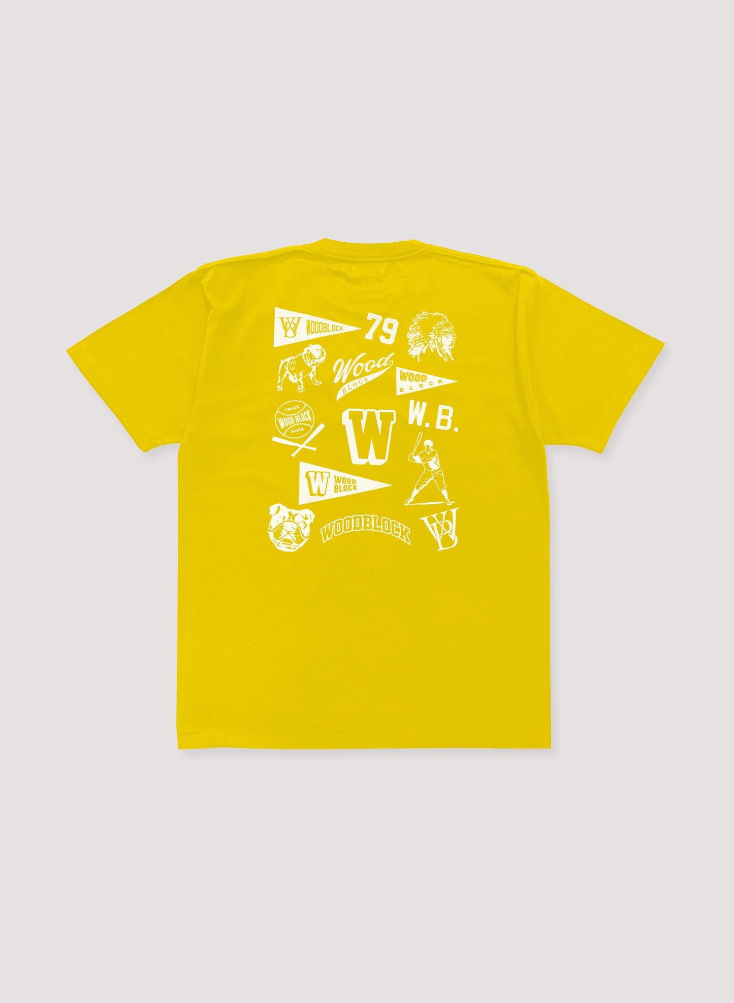 WOODBLOCK MULTI LOGO TEE (YELLOW)