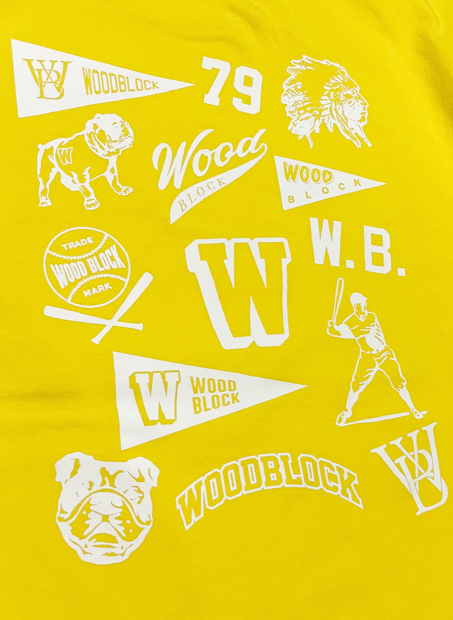 WOODBLOCK MULTI LOGO TEE (YELLOW)