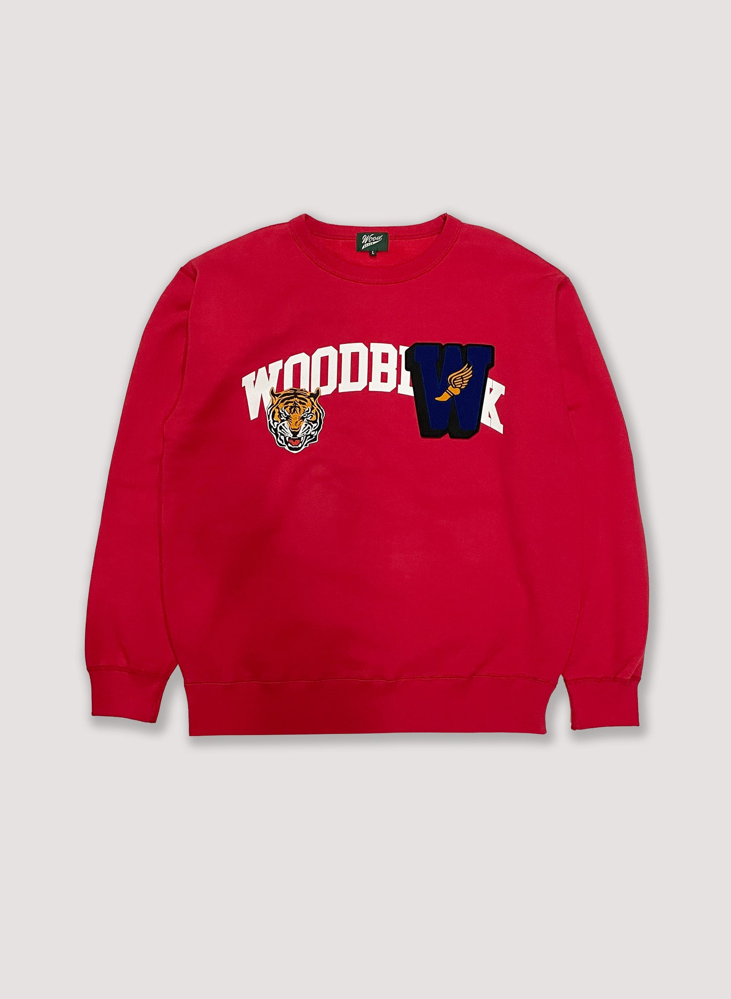 WOODBLOCK 2PATCHES CREW NECK SWEAT(22AW-019)