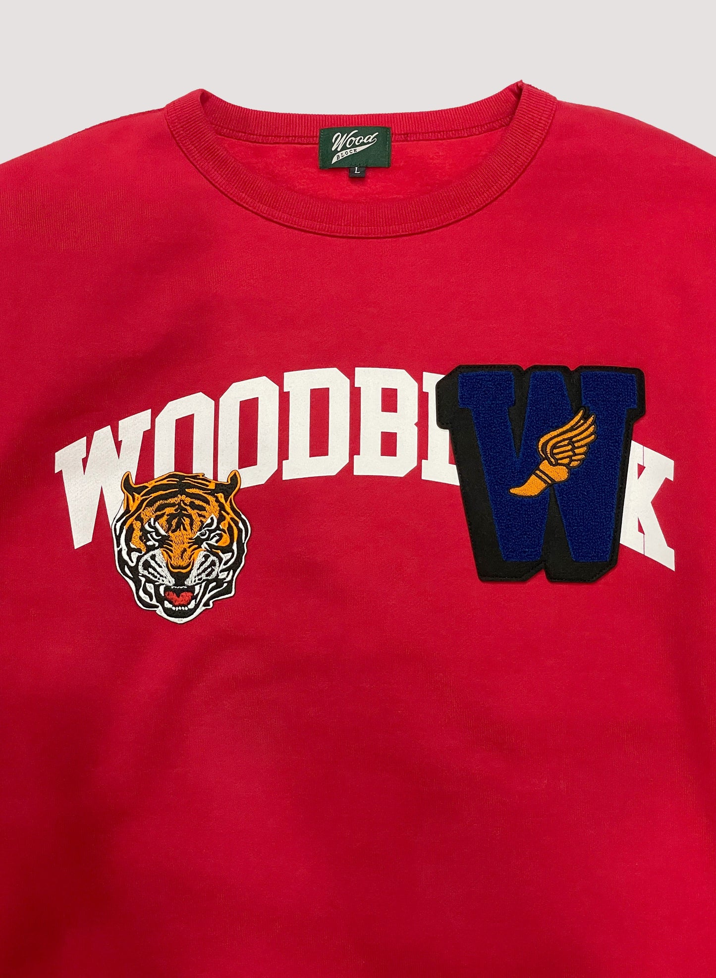 WOODBLOCK 2PATCHES CREW NECK SWEAT(22AW-019)