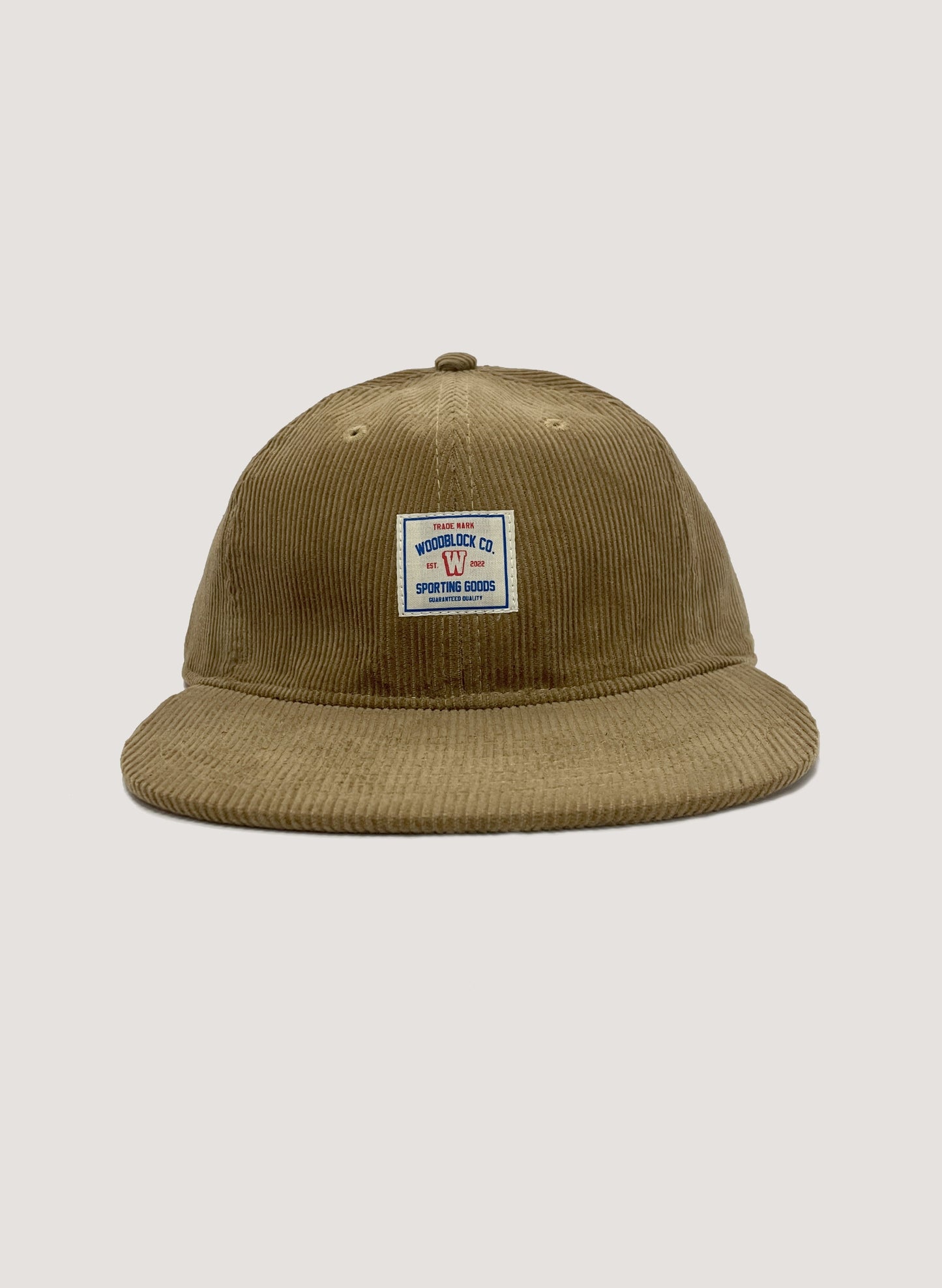 WOODBLOCK LABEL CORDUROY CAP TAN(WB-23AW-021)