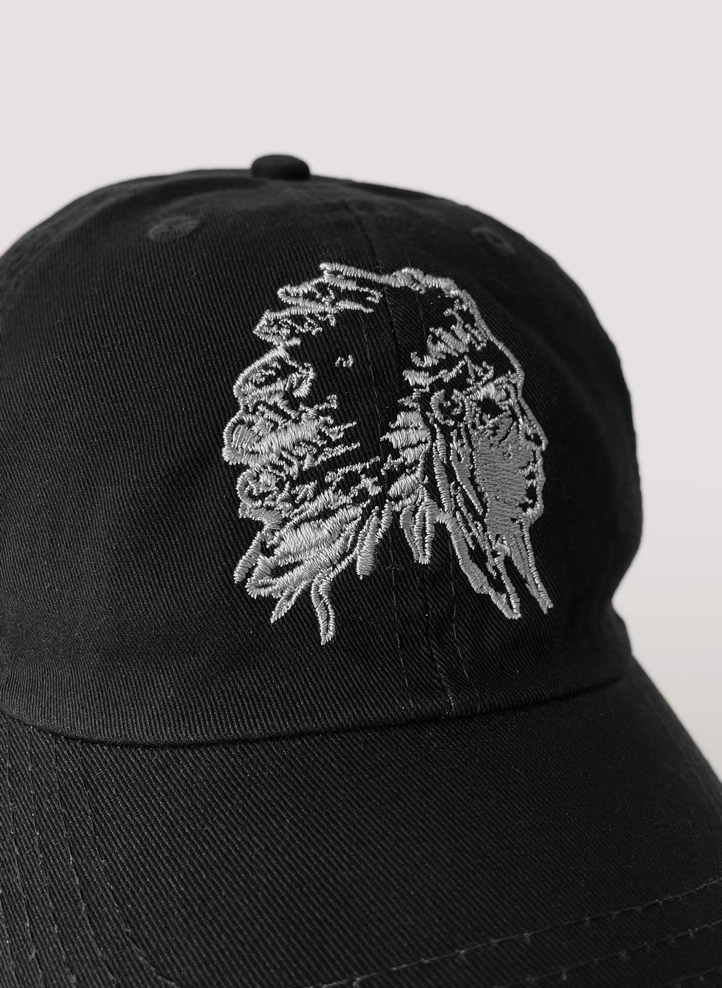 WOODBLOCK CHIEF HEAD CAP(BLACK)